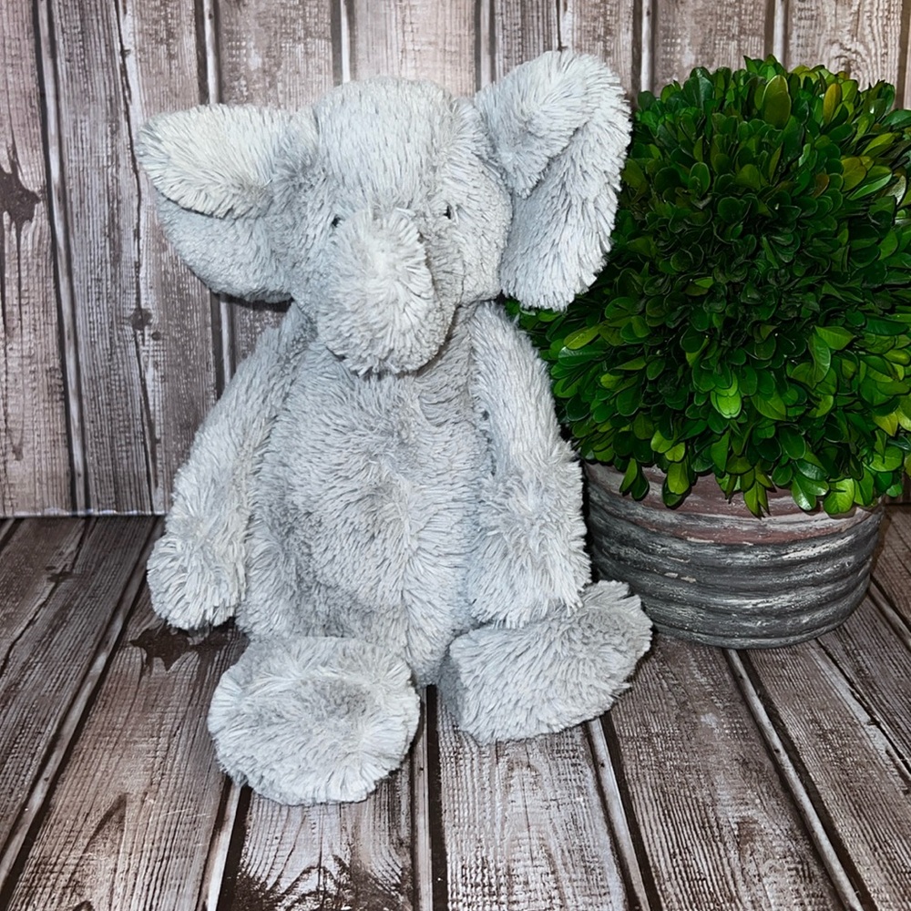 Jellycat Bashful Gray Elephant Medium 12” Plush Toy